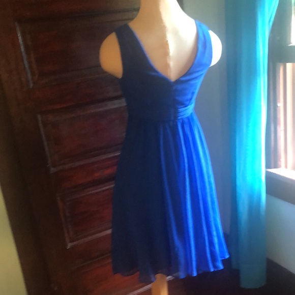 David’s Bridal sz 4 style #F15600 Royal Blue Horizon Chiffon  NWT - Picture 6 of 17